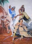 Verkocht.Hem.Piet (Pieter) van der Hem.1885-1961.Flamenco dancers.